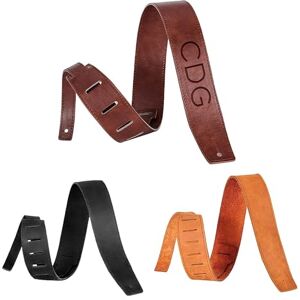 UIDMEN Sangle de guitare ou de basse en cuir personnalisée, fabriquée à la main et personnalisée, cadeaux faits à la main pour les amis amateurs de guitare Hommes Femmes Enfants (Blanc) - Publicité UIDMEN Sangle de guitare ou de basse en cuir personnalisée, fabriquée à la main et personnalisée, cadeaux faits à la main pour les amis amateurs de guitare Hommes Femmes Enfants (Blanc) - Publicité