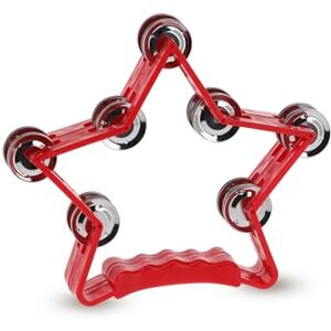 GEWA Tambourin Etoile 14 paires de cymbalettes chromées Double rangée couleur rouge - Publicité GEWA Tambourin Etoile 14 paires de cymbalettes chromées Double rangée couleur rouge - Publicité