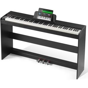 VEVOR Piano numérique, 88 touches entièrement pondérées, ensemble piano à clavier électrique avec double clavier, haut-parleurs, support, casque, 200 sons et rythmes, Bluetooth USB MIDI pour débutants - Publicité VEVOR Piano numérique, 88 touches entièrement pondérées, ensemble piano à clavier électrique avec double clavier, haut-parleurs, support, casque, 200 sons et rythmes, Bluetooth USB MIDI pour débutants - Publicité
