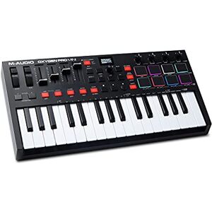 M-Audio Oxygen Pro Mini clavier contrôleur MIDI USB 32 touches pour MacOS et WinOS, avec Beat Pads, boutons et faders assignables, et Native Instruments Sound Pack (NKS Integration) - Publicité M-Audio Oxygen Pro Mini clavier contrôleur MIDI USB 32 touches pour MacOS et WinOS, avec Beat Pads, boutons et faders assignables, et Native Instruments Sound Pack (NKS Integration) - Publicité
