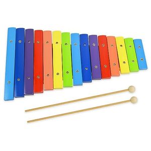 A-Star Xylophone diatonique soprano arc-en-ciel en bois coloré à 15 notes avec deux batteurs en bois G5 à G7 - Publicité A-Star Xylophone diatonique soprano arc-en-ciel en bois coloré à 15 notes avec deux batteurs en bois G5 à G7 - Publicité