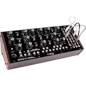 MOOG Mother-32 Synthétiseur Analogique Semi-Modulaire avec Séquenceur 32 Pas, Oscillateur et Filtre Ladder VC, Entrée MIDI, Baie de Patch et Jack CV - Publicité MOOG Mother-32 Synthétiseur Analogique Semi-Modulaire avec Séquenceur 32 Pas, Oscillateur et Filtre Ladder VC, Entrée MIDI, Baie de Patch et Jack CV - Publicité