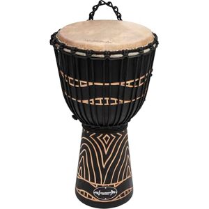 World Rhythm Djembe Tambour Bois d'acajou 8 Pouces Noir tourbillonnant MDJ012 - Publicité World Rhythm Djembe Tambour Bois d'acajou 8 Pouces Noir tourbillonnant MDJ012 - Publicité