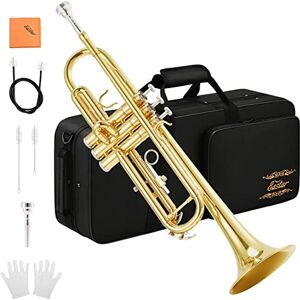 Eastar ETR-380 Standard Student Trumpet,Gold,Bb - Publicité Eastar ETR-380 Standard Student Trumpet,Gold,Bb - Publicité