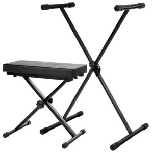 Classic Cantabile Support Clavier et Banc Clavier ECO Deluxe Set Support Clavier réglable en Hauteur 5 Positions Banc Confortable pour Piano électrique, Clavier et Stage Piano Noir - Publicité Classic Cantabile Support Clavier et Banc Clavier ECO Deluxe Set Support Clavier réglable en Hauteur 5 Positions Banc Confortable pour Piano électrique, Clavier et Stage Piano Noir - Publicité