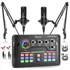 Hayner-Seek Ensemble d'équipements de podcast d'interface audio pour 2 - Publicité Hayner-Seek Ensemble d'équipements de podcast d'interface audio pour 2 - Publicité
