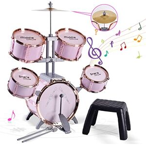 SZJYMY Ensemble de Tambour pour Enfants kit de Batterie de Jouets musicaux pour Les Tout-Petits du Tambour de Jazz Rock Jazz Tambour kit Percussion Instruments musicaux - Publicité