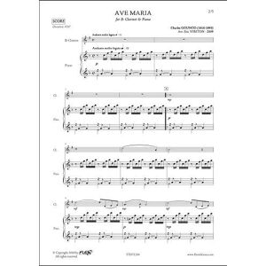 GOUNOD Charles PARTITION CLASSIQUE Ave Maria C. GOUNOD Clarinette & Piano - Publicité GOUNOD Charles PARTITION CLASSIQUE Ave Maria C. GOUNOD Clarinette & Piano - Publicité
