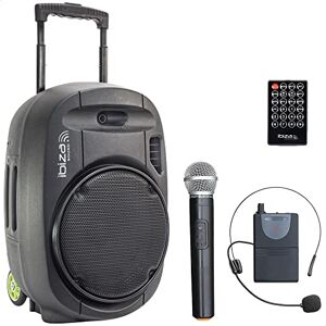 Ibiza PORT12VHF-MKII Enceinte Portable de 12”/700W Max avec 2 micros (VHF), télécommande et Pochette Accessoires Bluetooth, USB, SD Autonomie de 5 à 7h - Publicité Ibiza PORT12VHF-MKII Enceinte Portable de 12”/700W Max avec 2 micros (VHF), télécommande et Pochette Accessoires Bluetooth, USB, SD Autonomie de 5 à 7h - Publicité