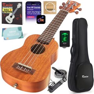 Kmise Ukulélé soprano Starter Kit 53,3 cm Acajou Ukulélé pour les débutants avec sac de transport Tuner Sangle Corde + livret explicatif - Publicité Kmise Ukulélé soprano Starter Kit 53,3 cm Acajou Ukulélé pour les débutants avec sac de transport Tuner Sangle Corde + livret explicatif - Publicité