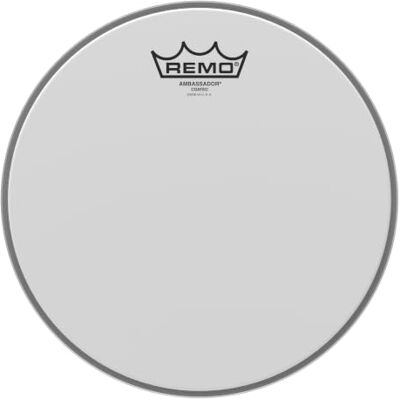 REMO peau de batterie Ambassador blanc sablé 10" BA-0110-00 - Publicité REMO peau de batterie Ambassador blanc sablé 10" BA-0110-00 - Publicité