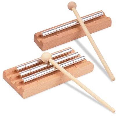 SUNOYA 2 Pièce Energy Chime, Carillon Énergétique, Carillon Solo De Méditation Avec Maillet, Carillons De Percussion, Carillon Énergétique Et Instrument De Percussion Pour Prière Yoga Guérison - Publicité SUNOYA 2 Pièce Energy Chime, Carillon Énergétique, Carillon Solo De Méditation Avec Maillet, Carillons De Percussion, Carillon Énergétique Et Instrument De Percussion Pour Prière Yoga Guérison - Publicité