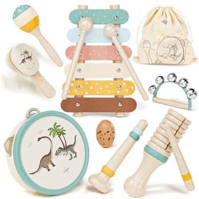 Lehoo Castle Bebe Instruments de Musique en Bois Jouet Éducatif Montessori pour Enfants de 1 an et Plus Cadeau Garçons Filles 2 3Ans, Moderne Bohème Xylophone et Tambour - Publicité Lehoo Castle Bebe Instruments de Musique en Bois Jouet Éducatif Montessori pour Enfants de 1 an et Plus Cadeau Garçons Filles 2 3Ans, Moderne Bohème Xylophone et Tambour - Publicité