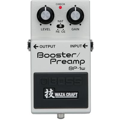Boss Booster/Preamp BP-1W Pédale d'effet guitare Waza Craft premium à circuit analogique Les sons vintage du CE-1 Chorus Ensemble et du RE-201 Space Echo Roland Buffers standard & vintage - Publicité Boss Booster/Preamp BP-1W Pédale d'effet guitare Waza Craft premium à circuit analogique Les sons vintage du CE-1 Chorus Ensemble et du RE-201 Space Echo Roland Buffers standard & vintage - Publicité