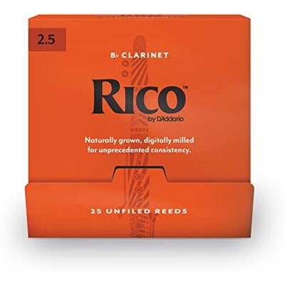 D'Addario Anches Rico Organic Clarinette Sib, Force 2.5, Pack de 25 - Publicité D'Addario Anches Rico Organic Clarinette Sib, Force 2.5, Pack de 25 - Publicité