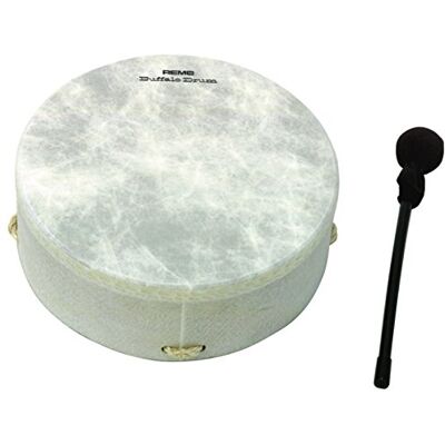 REMO World Percussion Buffalo Drum 22" x 3,5" Cadre Acousticon, Peau Fiberskyn 3, Croix de maintien en corde, pré-accordée, incl. batte E1-0322-00 - Publicité REMO World Percussion Buffalo Drum 22" x 3,5" Cadre Acousticon, Peau Fiberskyn 3, Croix de maintien en corde, pré-accordée, incl. batte E1-0322-00 - Publicité