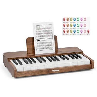VEVOR Clavier de Piano Électronique Enfant 37 Touches Piano Électronique en Bois Mini Jouet Musical Éducatif pour Tout-Petits Garçons Filles, avec Double Alimentation, Volume Réglable, Couleur Noyer - Publicité VEVOR Clavier de Piano Électronique Enfant 37 Touches Piano Électronique en Bois Mini Jouet Musical Éducatif pour Tout-Petits Garçons Filles, avec Double Alimentation, Volume Réglable, Couleur Noyer - Publicité