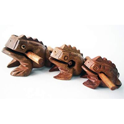 kidypool Guiro Percussion Instruments de musique en bois 3 pièces, lot de 3 Güiro Grenouille en bois naturel 10-8-5 cm - Publicité kidypool Guiro Percussion Instruments de musique en bois 3 pièces, lot de 3 Güiro Grenouille en bois naturel 10-8-5 cm - Publicité