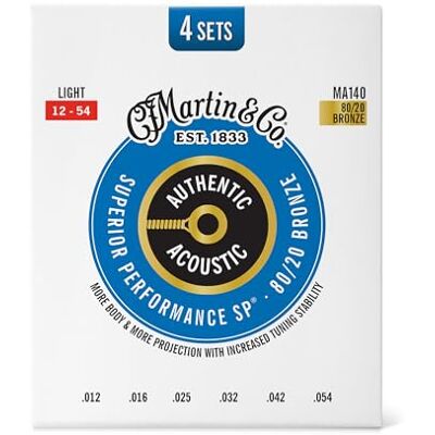 Martin 41Y25MA140PK4 Authentic Acoustic SP 80/20 Lot de 4 - Publicité Martin 41Y25MA140PK4 Authentic Acoustic SP 80/20 Lot de 4 - Publicité
