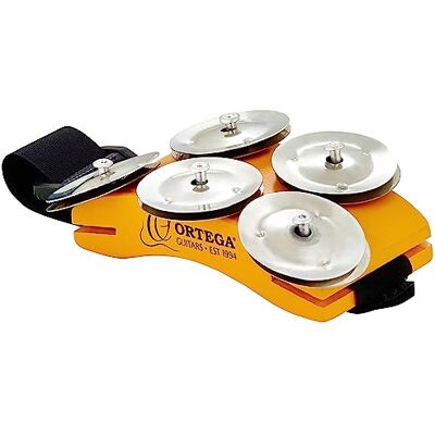 Ortega Guitars Tambourin de Pied – Percussion Series – Tambourin de Pied avec Cymbalettes en Acier Inoxydable – Chêne de Siam, Orange (OSSFT) - Publicité Ortega Guitars Tambourin de Pied – Percussion Series – Tambourin de Pied avec Cymbalettes en Acier Inoxydable – Chêne de Siam, Orange (OSSFT) - Publicité