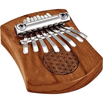 Sonic Energy Solid Body Kalimba – 8 notes, do majeur – Pour la méditation, le yoga, la percussion – Bois de séquoia de Zambie, motif fleur de vie (KL802FOL) - Publicité Sonic Energy Solid Body Kalimba – 8 notes, do majeur – Pour la méditation, le yoga, la percussion – Bois de séquoia de Zambie, motif fleur de vie (KL802FOL) - Publicité