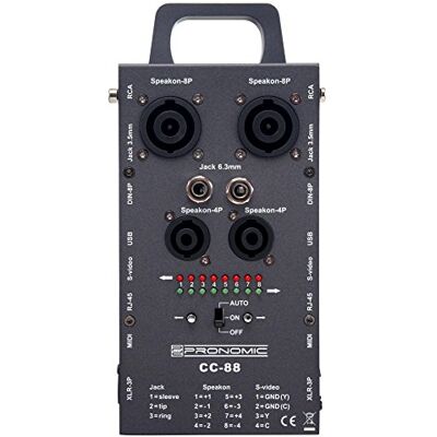 Pronomic Testeur Multi Câbles CC-88, Testeur multi-format, 2 x jack 6 Avec deux modes de fonctionnement « Auto » et « Manuel », 8 LEDs pour contrôle visuel, 2 x Speakon 8 broches, 35 mm, 5 mm - Publicité Pronomic Testeur Multi Câbles CC-88, Testeur multi-format, 2 x jack 6 Avec deux modes de fonctionnement « Auto » et « Manuel », 8 LEDs pour contrôle visuel, 2 x Speakon 8 broches, 35 mm, 5 mm - Publicité