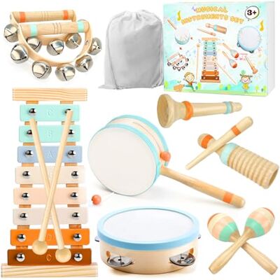 Miljgte Instrument de Musique Enfant Jouet Instrument de Musique Bébé Montessori Jouet aux Couleurs Neutres Batterie Xylophone Bebe Instrument Jouet Batteries et Percussions pour Enfants - Publicité Miljgte Instrument de Musique Enfant Jouet Instrument de Musique Bébé Montessori Jouet aux Couleurs Neutres Batterie Xylophone Bebe Instrument Jouet Batteries et Percussions pour Enfants - Publicité