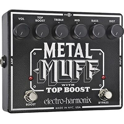 Electro-Harmonix Electro Harmonix Metal Muff/Top Boost Pédale d'effet Distorsion pour Guitares - Publicité Electro-Harmonix Electro Harmonix Metal Muff/Top Boost Pédale d'effet Distorsion pour Guitares - Publicité