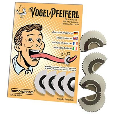 humorpharm Sifflet d'oiseau Lot de 4 petits sifflets pour oiseaux - Publicité humorpharm Sifflet d'oiseau Lot de 4 petits sifflets pour oiseaux - Publicité