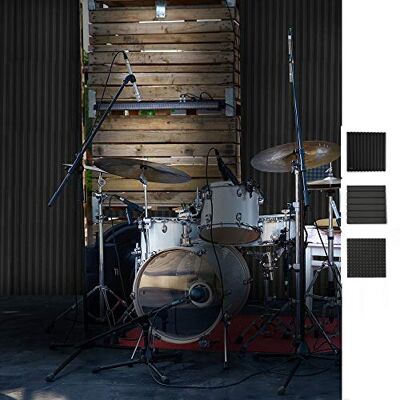 ANTEVIA Matériaux ANTEVIA Lot de 12 Panneaux acoustiques mousse adhésifs 3 MODÈLES AU CHOIX (Triangle) - Publicité ANTEVIA Matériaux ANTEVIA Lot de 12 Panneaux acoustiques mousse adhésifs 3 MODÈLES AU CHOIX (Triangle) - Publicité