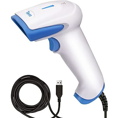 Tera 1D Laser Scanner de Codes-Barres Lecteur de Codes-Barres Portable Filaire USB en Matériel Antibactérien, Plug and Play, 3106 (Blanc-Bleu) - Publicité Tera 1D Laser Scanner de Codes-Barres Lecteur de Codes-Barres Portable Filaire USB en Matériel Antibactérien, Plug and Play, 3106 (Blanc-Bleu) - Publicité