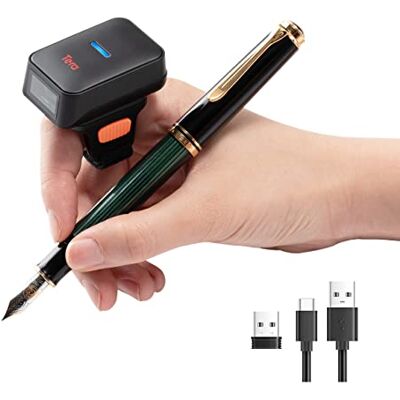 Tera Pro Series Mini CMOS Ring Scanner de Codes-Barres 1D 2D QR Scanner sans Fil Bluetooth et sans Fil 2.4G et USB 2.0 Portable, HW0010 - Publicité Tera Pro Series Mini CMOS Ring Scanner de Codes-Barres 1D 2D QR Scanner sans Fil Bluetooth et sans Fil 2.4G et USB 2.0 Portable, HW0010 - Publicité