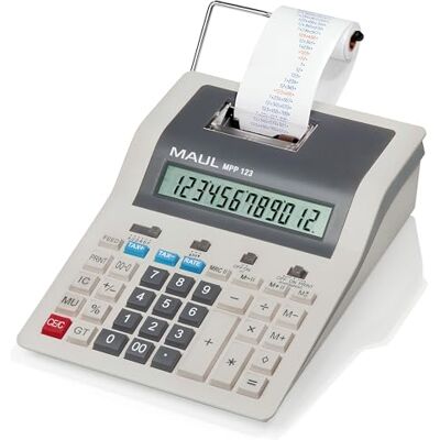 MAUL Calculatrice de Bureau Printing Mpp 123, Calculatrice Imprimante à 12 Chiffres avec Les Fonctions Commerciales Importantes, Impression 2 Couleurs, 2, 4 Lignes/Sec, Gris - Publicité MAUL Calculatrice de Bureau Printing Mpp 123, Calculatrice Imprimante à 12 Chiffres avec Les Fonctions Commerciales Importantes, Impression 2 Couleurs, 2, 4 Lignes/Sec, Gris - Publicité