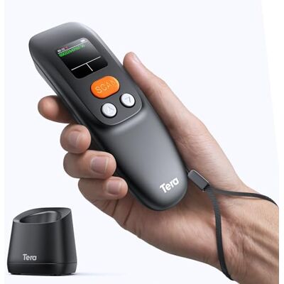 Tera Mini Scanner de Codes-Barres Portable : Batterie 1D 2D QR 1200 mAh avec Bouton, écran 1,4" et Station de Charge, avec Bluetooth 2.4G sans Fil & USB pour système de Caisse POS, entrepôt, Commerce - Publicité Tera Mini Scanner de Codes-Barres Portable : Batterie 1D 2D QR 1200 mAh avec Bouton, écran 1,4" et Station de Charge, avec Bluetooth 2.4G sans Fil & USB pour système de Caisse POS, entrepôt, Commerce - Publicité