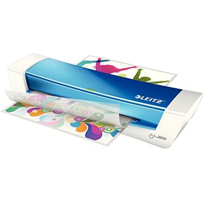 Leitz iLAM Home Office Plastifieuse A4 pour la Maison, Préchauffage Rapide en 3Minutes, Pochettes de 75-125 Microns, Lot de Pochettes pour Plastifieuse A4 Inclus, Coloris bleu, 73680036 - Publicité Leitz iLAM Home Office Plastifieuse A4 pour la Maison, Préchauffage Rapide en 3Minutes, Pochettes de 75-125 Microns, Lot de Pochettes pour Plastifieuse A4 Inclus, Coloris bleu, 73680036 - Publicité
