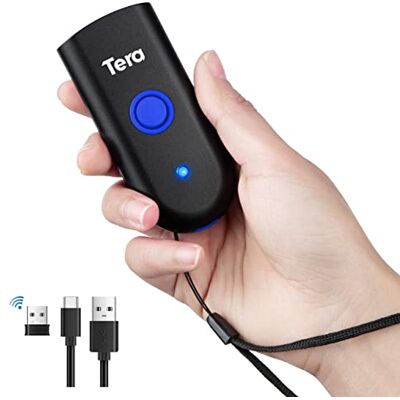 Tera Bluetooth Lecteurs de Code Barre sans Fil 2.4GHz USB (3-en-1) Portable 1D Douchette Scanner Laser Léger pour Smartphone Ecran Compatible avec iOS Android Windows Modèle 1100 - Publicité Tera Bluetooth Lecteurs de Code Barre sans Fil 2.4GHz USB (3-en-1) Portable 1D Douchette Scanner Laser Léger pour Smartphone Ecran Compatible avec iOS Android Windows Modèle 1100 - Publicité