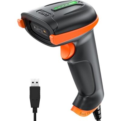 Tera Lecteur de Codes Barres Filaire 1D 2D QR Scanner de Codes Barres Imprimés Numériques Douchette Codes Barres CMOS Filaire avec Caméra de 300 000 Pixels et Câble USB, Plug and Play, D5100Y - Publicité Tera Lecteur de Codes Barres Filaire 1D 2D QR Scanner de Codes Barres Imprimés Numériques Douchette Codes Barres CMOS Filaire avec Caméra de 300 000 Pixels et Câble USB, Plug and Play, D5100Y - Publicité