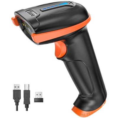 Tera Lecteur de Codes-Barres sans Fil avec Indicateur de Niveau de Batterie sans Fil 2,4 GHz et Filaire USB 2.0 Douchette 1D Rechargeable, Brevet de Conception : EU008489413, Modèle 5100 - Publicité Tera Lecteur de Codes-Barres sans Fil avec Indicateur de Niveau de Batterie sans Fil 2,4 GHz et Filaire USB 2.0 Douchette 1D Rechargeable, Brevet de Conception : EU008489413, Modèle 5100 - Publicité