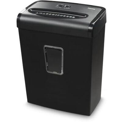 Hama Broyeur de Papier Premium M8+, 8 à 9 Feuilles à la Fois, Destructeur de Documents Peut déchiqueter Les Cartes de crédit et agrafes, Corbeille 20L, Sécurité P5 T5 E4, Noir - Publicité Hama Broyeur de Papier Premium M8+, 8 à 9 Feuilles à la Fois, Destructeur de Documents Peut déchiqueter Les Cartes de crédit et agrafes, Corbeille 20L, Sécurité P5 T5 E4, Noir - Publicité