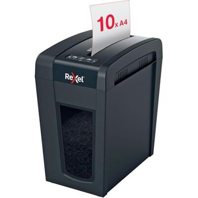 Rexel 2020127 Secure X10-SL Whisper-Shred Destructeur de Documents Coupe Croisée Sécurité P4, Capacité 11-10 Feuilles (70-80 g/m²), Corbeille 18 litres Amovible - Publicité Rexel 2020127 Secure X10-SL Whisper-Shred Destructeur de Documents Coupe Croisée Sécurité P4, Capacité 11-10 Feuilles (70-80 g/m²), Corbeille 18 litres Amovible - Publicité