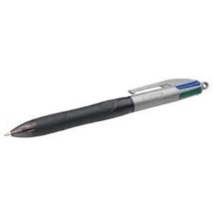 BIC 37533 Stylo-bille 4s pointe moyenne encre classique rétractable rechargeable Grip Pro 4s Standard - Publicité BIC 37533 Stylo-bille 4s pointe moyenne encre classique rétractable rechargeable Grip Pro 4s Standard - Publicité