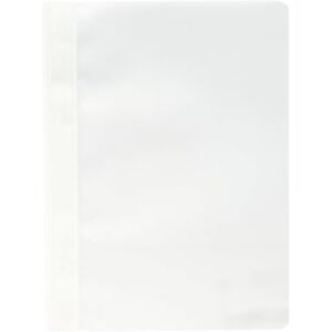 Exacompta Réf. 449202B Paquet de 25 chemises de présentation à lamelles couverture en PP qualité standard étiquette sur toute la hauteur de la chemise lamelles en métal couleur blanc - Publicité Exacompta Réf. 449202B Paquet de 25 chemises de présentation à lamelles couverture en PP qualité standard étiquette sur toute la hauteur de la chemise lamelles en métal couleur blanc - Publicité
