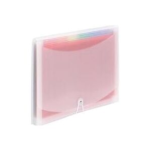 Smead Classeur extensible en polyéthylène, 12 intercalaires, fermeture à rabat et cordon, format lettre, motif vague transparent avec intercalaires colorés arc-en-ciel (70723) - Publicité Smead Classeur extensible en polyéthylène, 12 intercalaires, fermeture à rabat et cordon, format lettre, motif vague transparent avec intercalaires colorés arc-en-ciel (70723) - Publicité