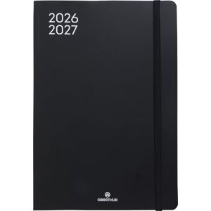 Oberthur 1 Agenda à Elastique Semainier 25 Split Septembre 2026 à Septembre 2027 Dimension 17 x 24,5 cm Couverture Noir Bilingue - Publicité Oberthur 1 Agenda à Elastique Semainier 25 Split Septembre 2026 à Septembre 2027 Dimension 17 x 24,5 cm Couverture Noir Bilingue - Publicité