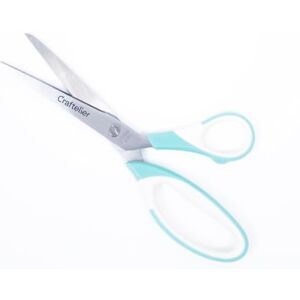 Craftelier Grands ciseaux de bricolage universels en acier inoxydable Poignée ergonomique et finition pointue Convient aux gauchers et aux droitiers Taille 21,59 cm Turquoise et Blanc - Publicité Craftelier Grands ciseaux de bricolage universels en acier inoxydable Poignée ergonomique et finition pointue Convient aux gauchers et aux droitiers Taille 21,59 cm Turquoise et Blanc - Publicité