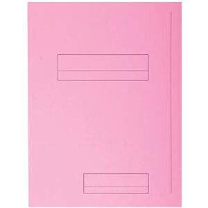 Exacompta Paquet de 50 chemises 2 rabats JURA en carte 240 grammes coloris rose - Publicité Exacompta Paquet de 50 chemises 2 rabats JURA en carte 240 grammes coloris rose - Publicité