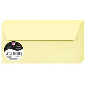 Clairefontaine 120022C Paquet de 50 Enveloppes Auto-Adhésives Format DL 11x22cm 120g/m² Coloris Canari Invitation Evènements et Correspondance Gamme Pollen Papier Premium - Publicité Clairefontaine 120022C Paquet de 50 Enveloppes Auto-Adhésives Format DL 11x22cm 120g/m² Coloris Canari Invitation Evènements et Correspondance Gamme Pollen Papier Premium - Publicité