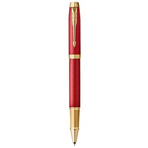 Parker IM stylo roller Laqué rouge Premium avec attributs dorés Pointe fine avec recharge d’encre noire Coffret cadeau - Publicité Parker IM stylo roller Laqué rouge Premium avec attributs dorés Pointe fine avec recharge d’encre noire Coffret cadeau - Publicité