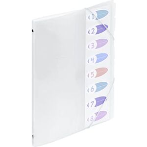 Viquel Trieur 8 compartiments A4 pour le bureau ou la maison Fermeture élastique Gamme Propysoft Incolore - Publicité Viquel Trieur 8 compartiments A4 pour le bureau ou la maison Fermeture élastique Gamme Propysoft Incolore - Publicité