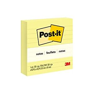Post-It Notes Autocollantes, Grand Format XL, Jaune Canari, Lignées, 300 Feuilles, 101 mm x 101 mm Feuillets Adhésifs pour Prise de Notes, Listes de Tâches et Rappels - Publicité Post-It Notes Autocollantes, Grand Format XL, Jaune Canari, Lignées, 300 Feuilles, 101 mm x 101 mm Feuillets Adhésifs pour Prise de Notes, Listes de Tâches et Rappels - Publicité